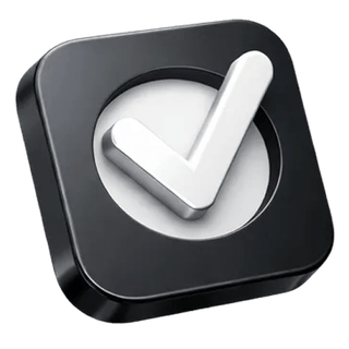 Approval checkmark icon in 3D style on the Merit Tallidenment about page